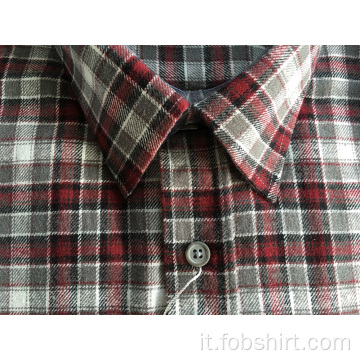 Camicia da lavoro in tessuto di flanella di cotone